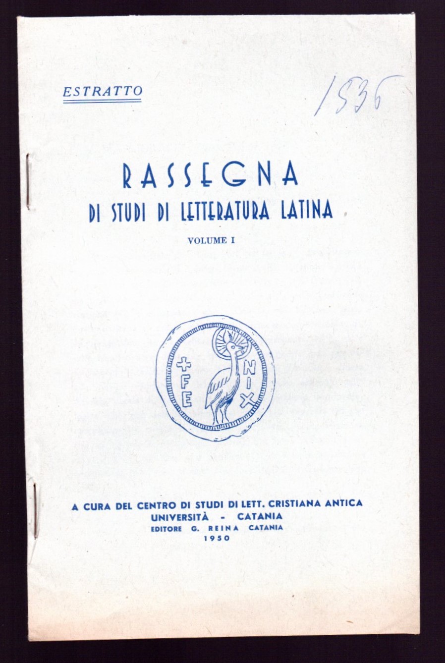 Rassegna di studi di Letteratura latina volume I