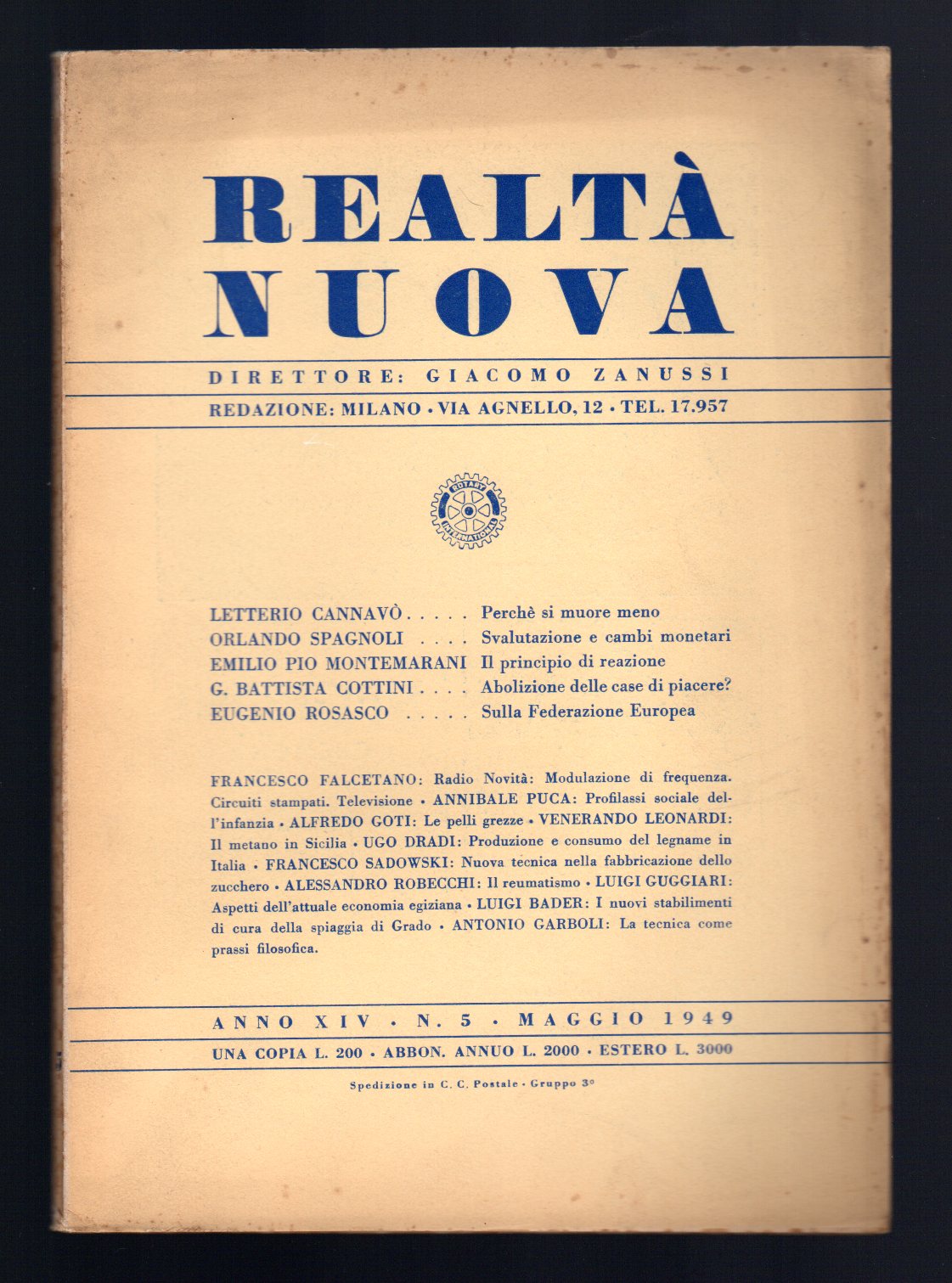 Realtà Nuova - Anno XIV, 5