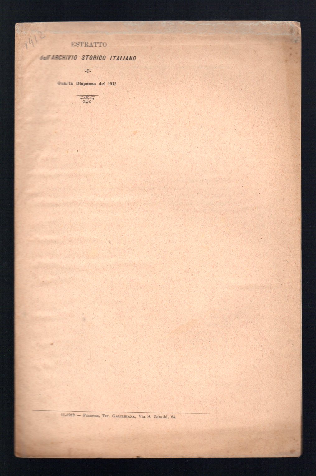 Recensione di archivi fiorentini durante il dominio francese