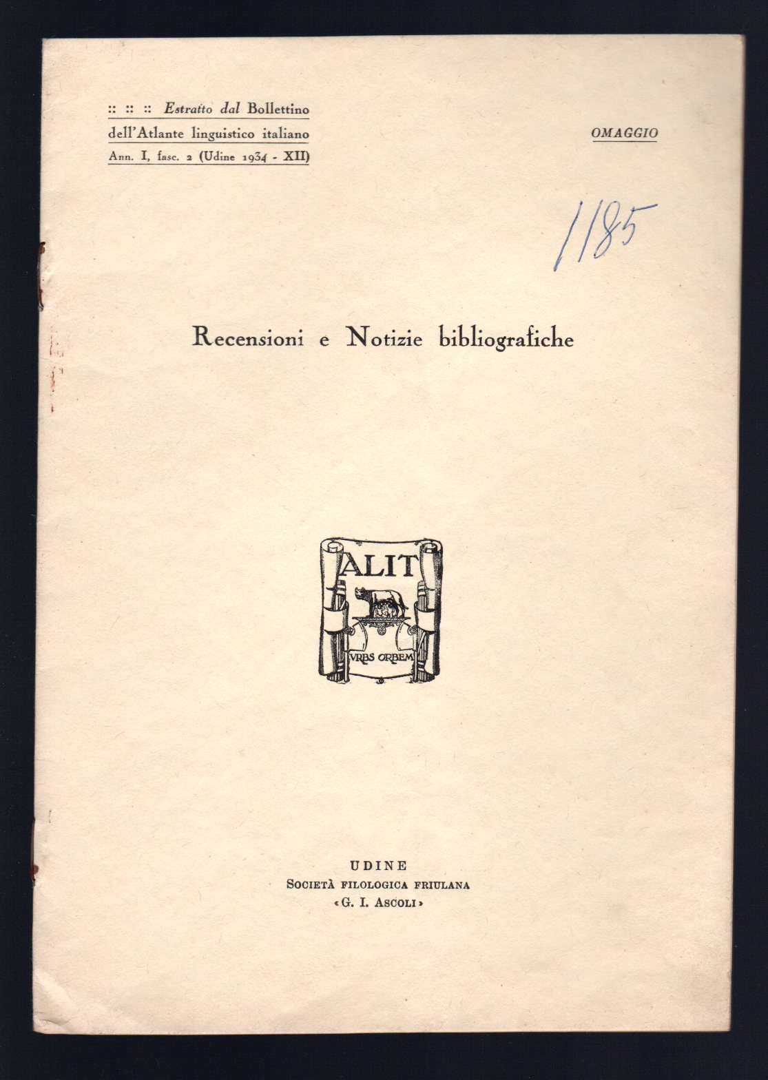 Recensioni e notizie bibliografiche