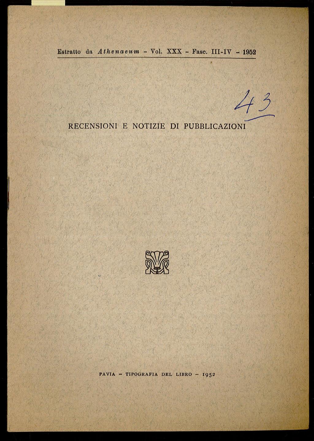 Recensioni e notizie di pubblicazioni