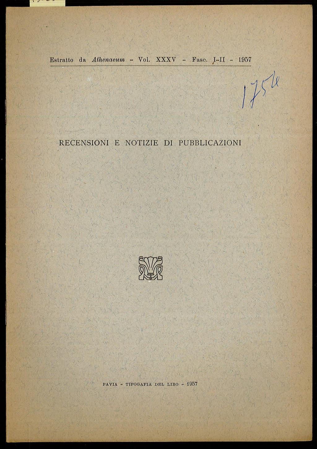 Recensioni e notizie di pubblicazioni