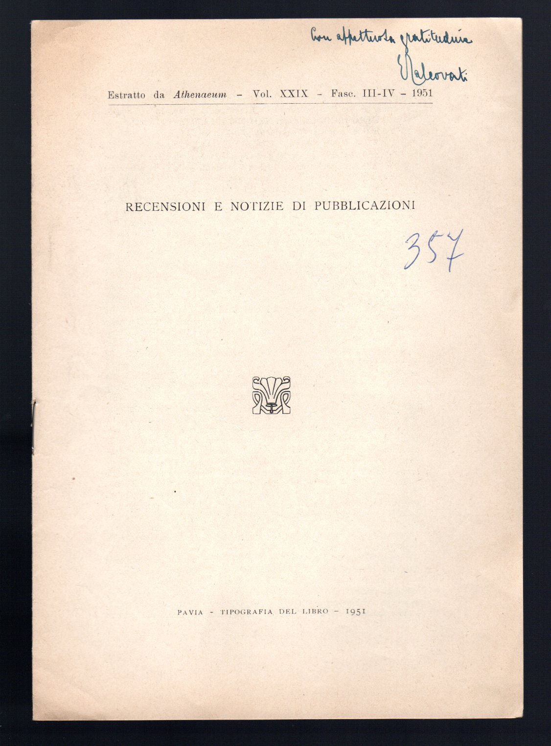 Recensioni e notizie di pubblicazioni