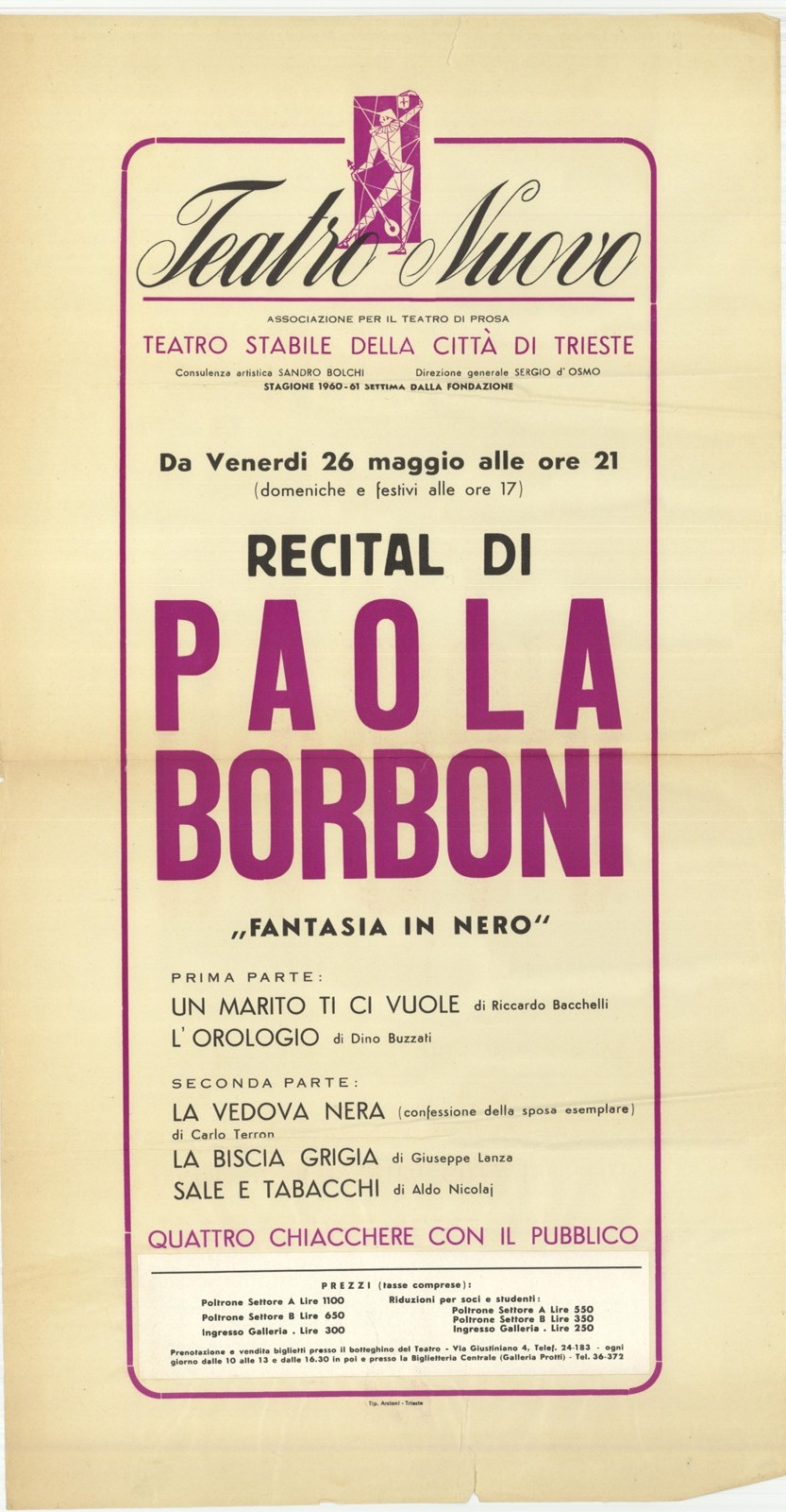 Recital di Paola Borboni