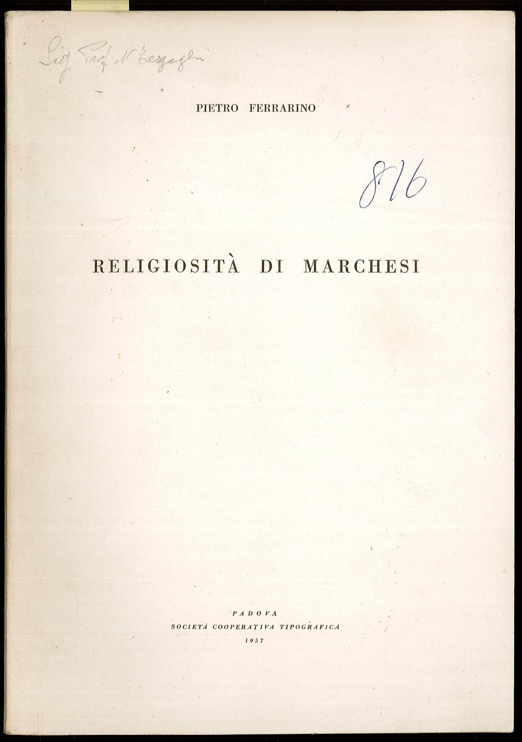 Religiosità di Marchesi