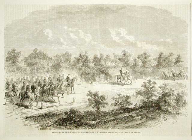 Rencontre de LL.MM.l'Empereur des francais et l'Empereur d'Autriche, sur la …