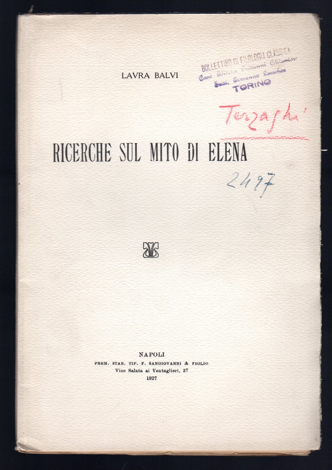Ricerche sul mito di Elena