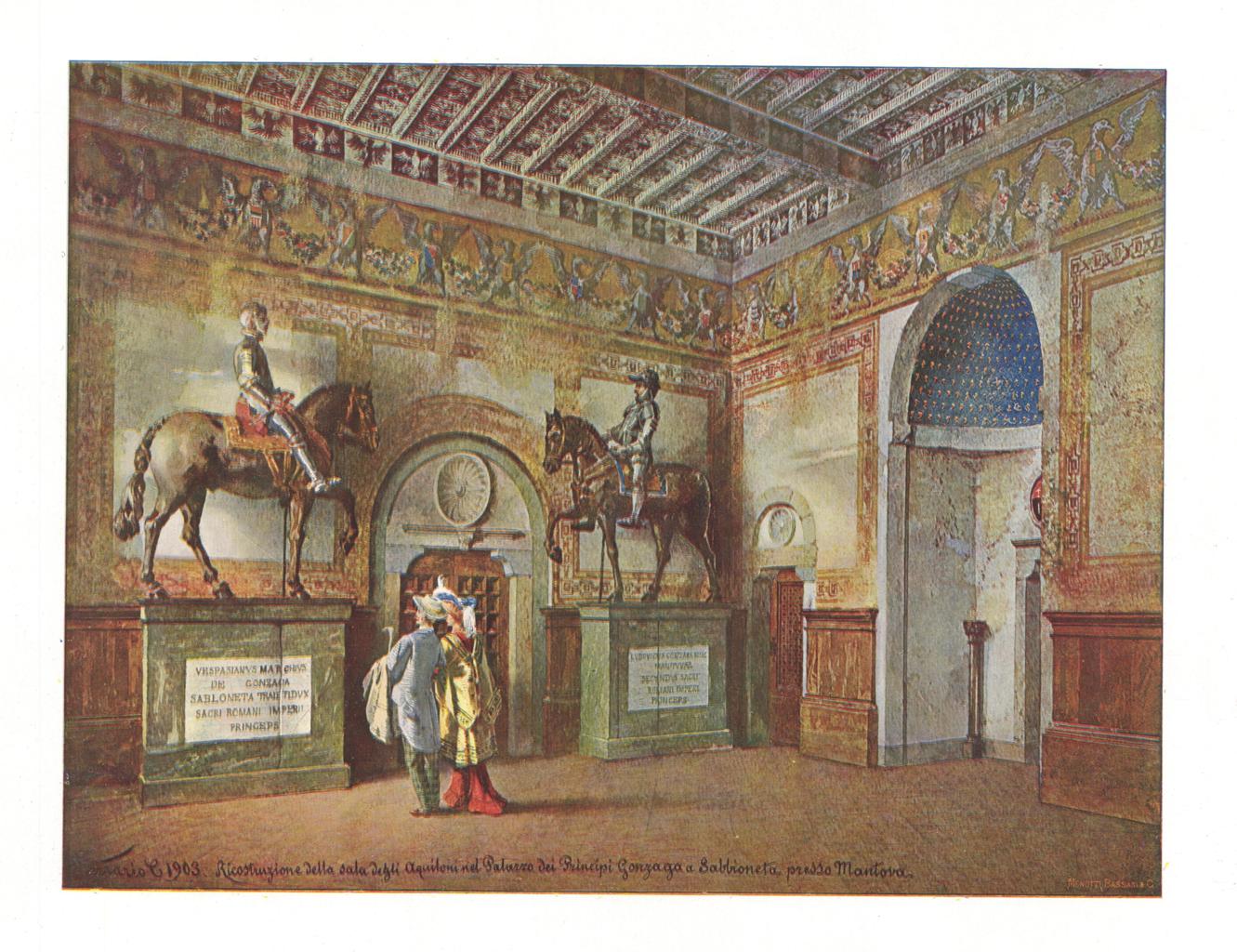 Ricostruzione della sala degli Aquiloni nel Palazzo dei Principi Gonzaga …