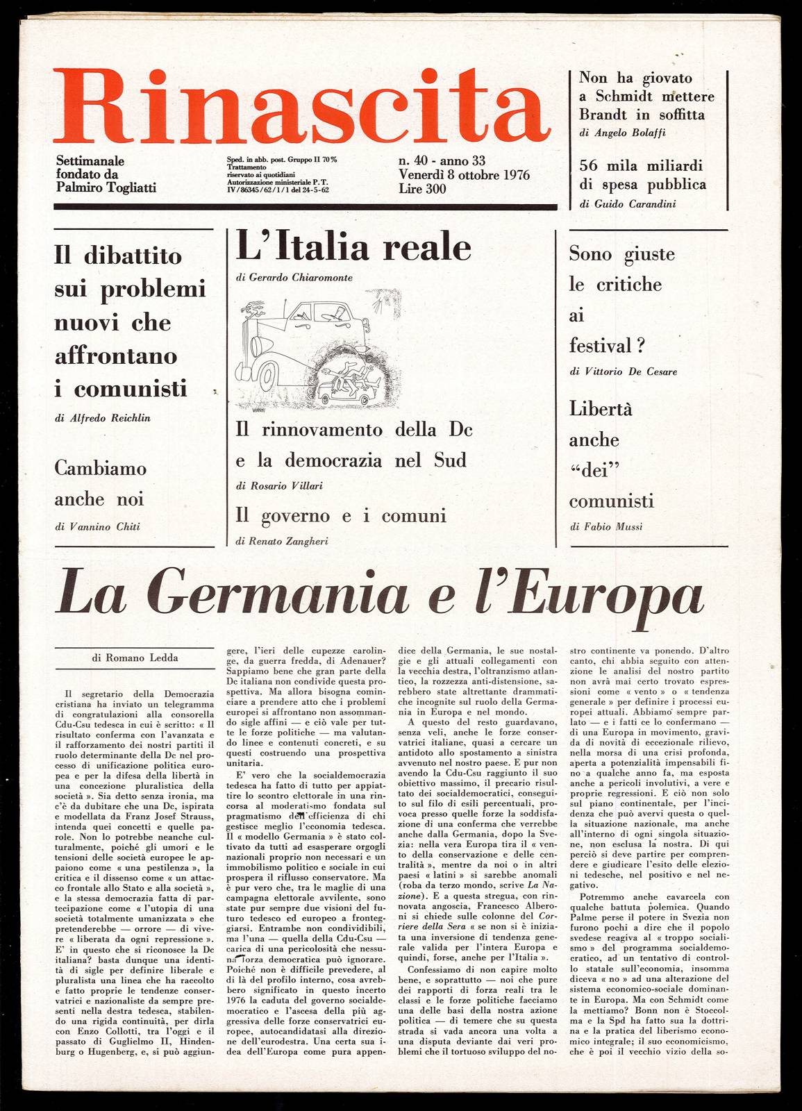 Rinascita Anno 33 n. 40