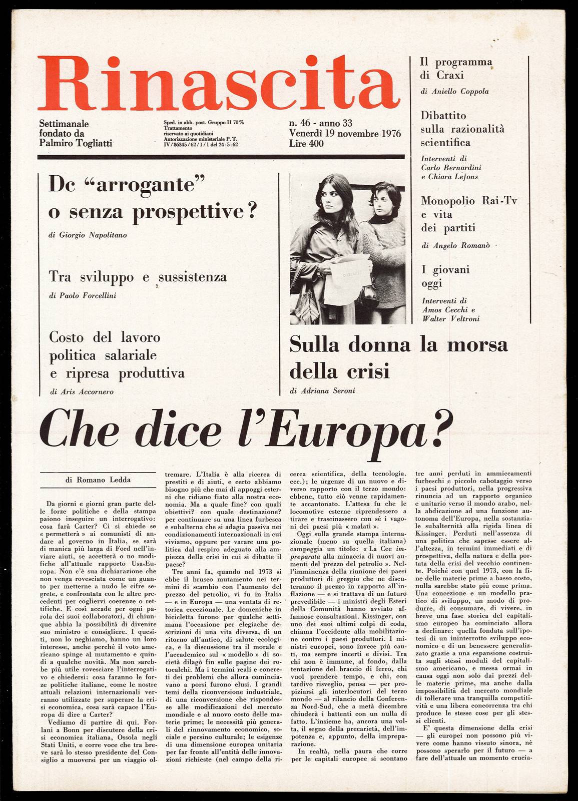 Rinascita Anno 33 n. 46