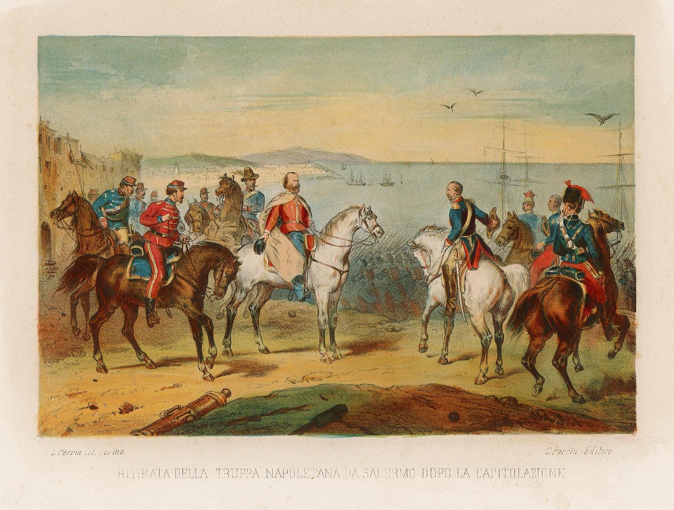 Ritirata della truppa Napoletana da Salerno (Palermo) dopo la capitolazione