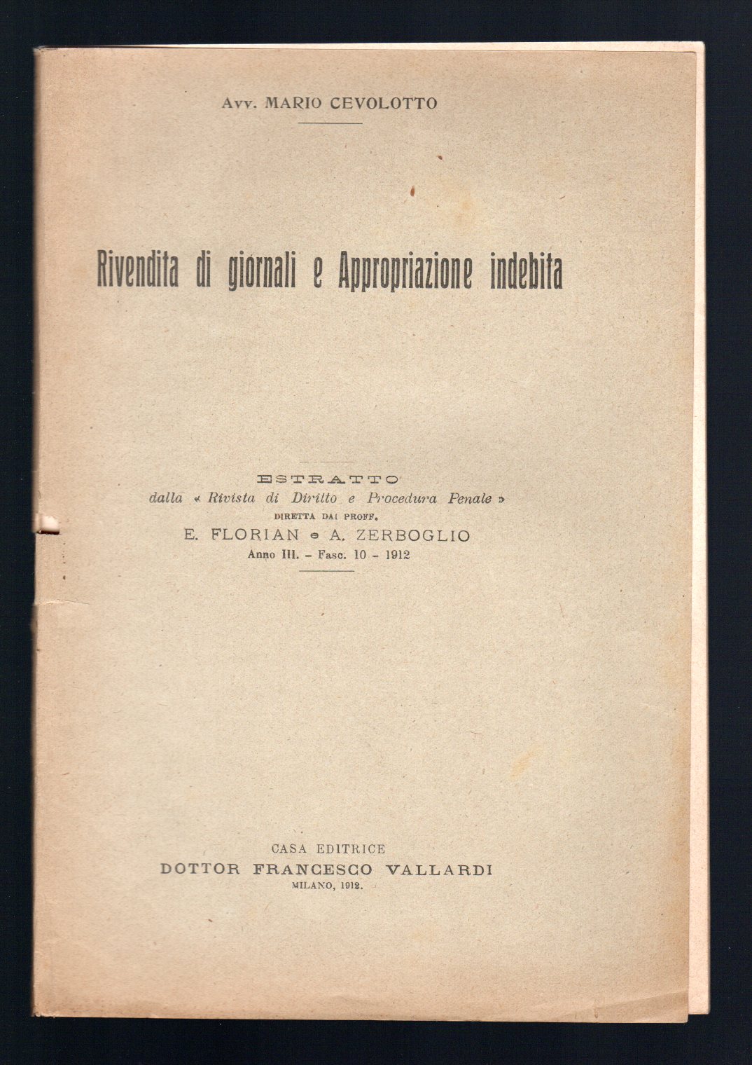 Rivendita di giornali e appropriazione indebita