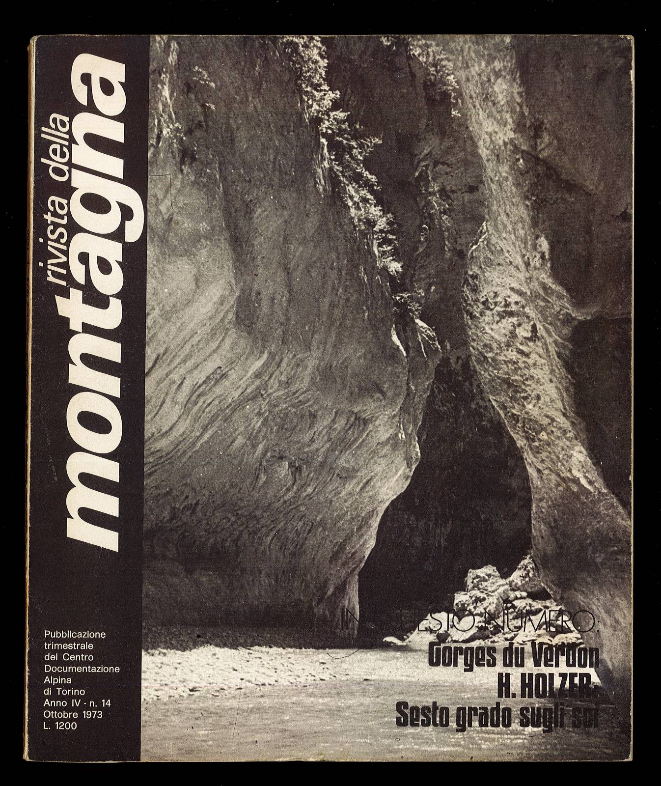 Rivista della Montagna. Anno IV N. 14