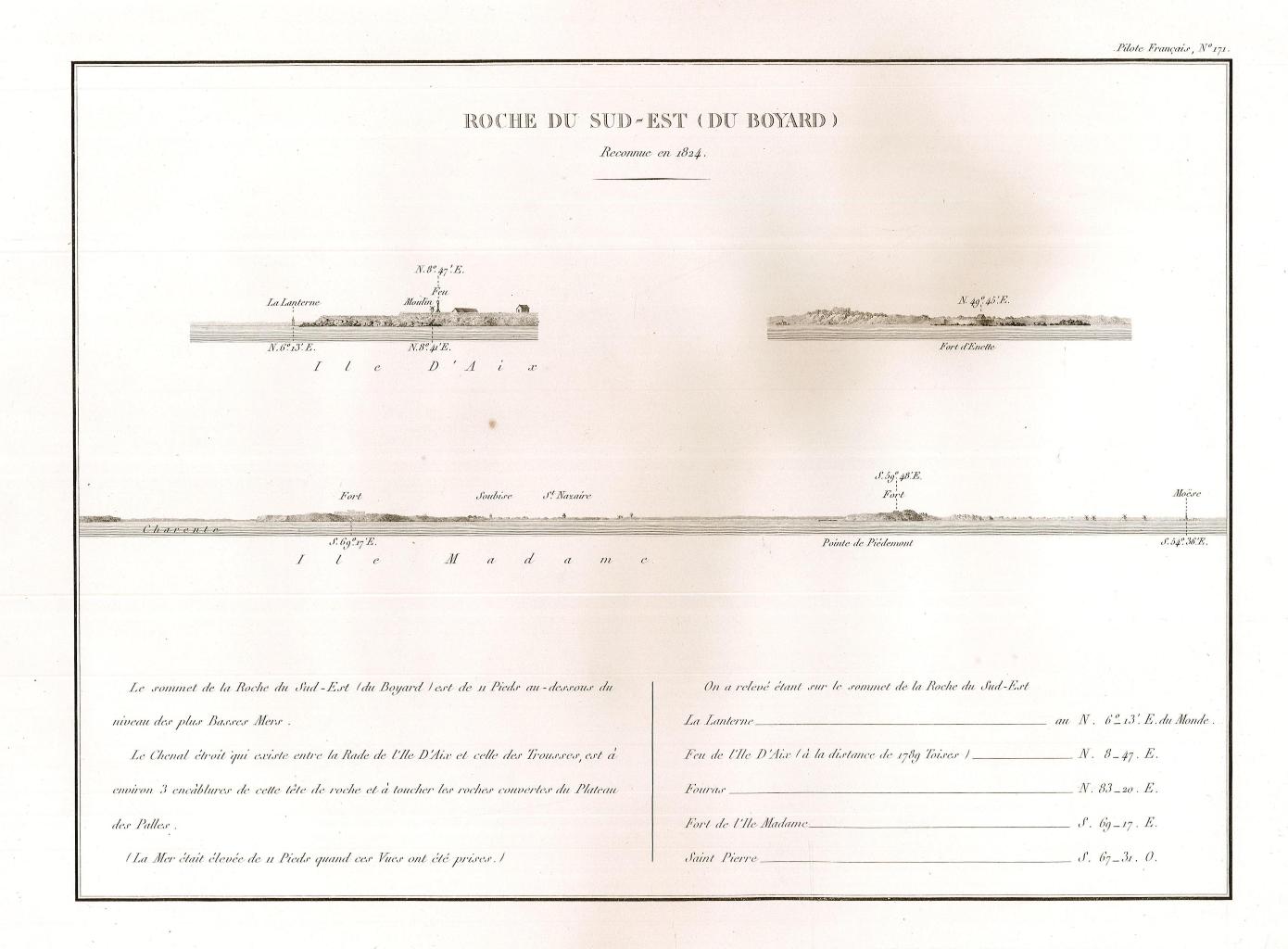 Roche du sud-est (du Boyard) - Reconnue en 1824