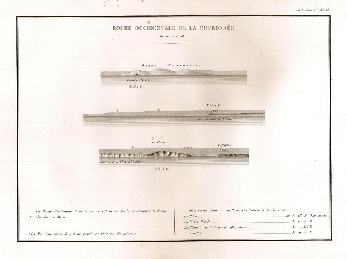 Roche occidentale de la Couronnée - Reconnue en 1821