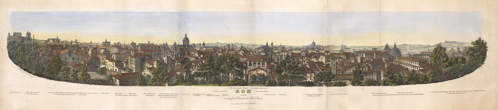 Rom gesehen on der offetle Promenade des Monte Pincio