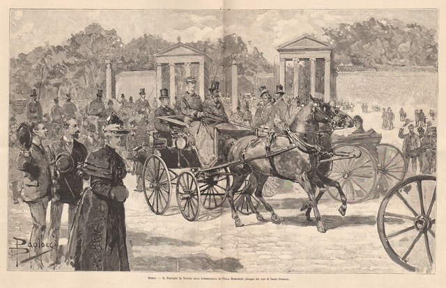 Roma - Il Principe di Napoli alla passeggiata di Villa …