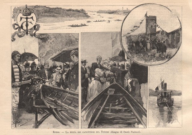 Roma - La festa dei canottieri sul Tevere