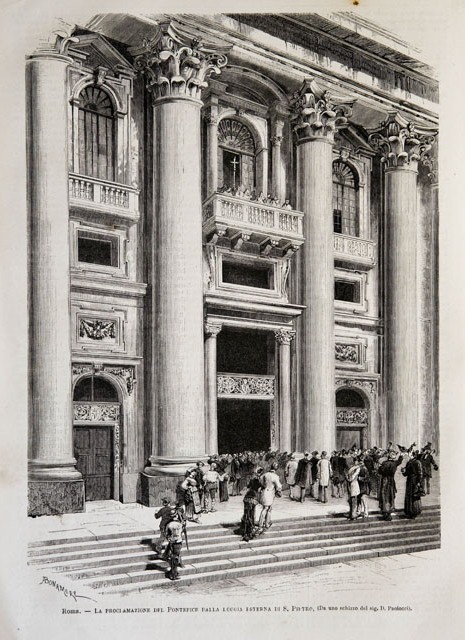 Roma.- La proclamazione del Pontefice dalla loggia esterna di S. …