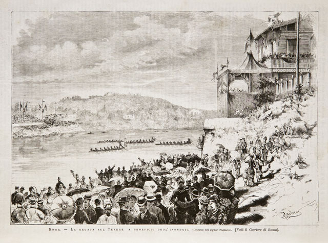 Roma.- La regata sul Tevere a beneficio degl’inondati