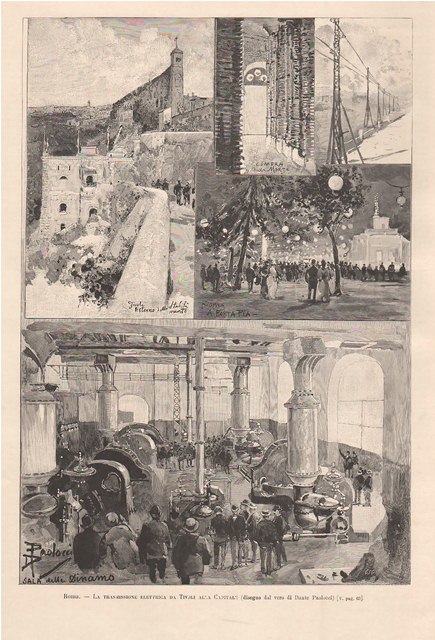 Roma.- La trasmissione elettrica da Tivoli alla Capitale