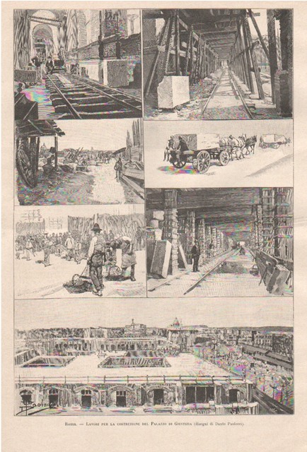 Roma - Lavori per la costruzione del Palazzo di Giustizia