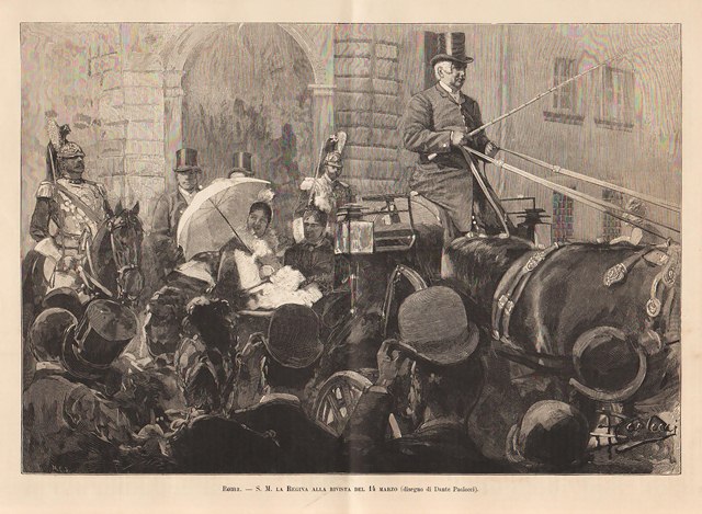 Roma - S. M. la Regina alla rivista del 14 …