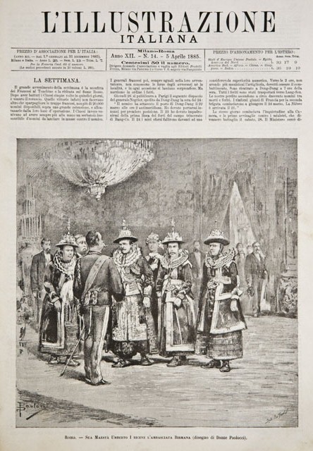 Roma.- Sua Maestà Umberto I riceve l’ambasciata Birmana