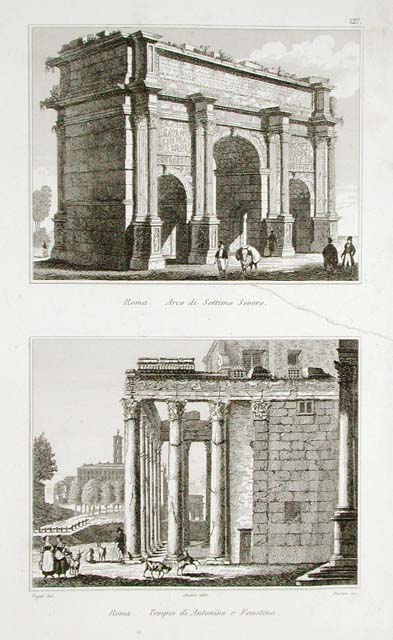 Roma. Arco di Settimo Severo - Tempio di Antonino e …