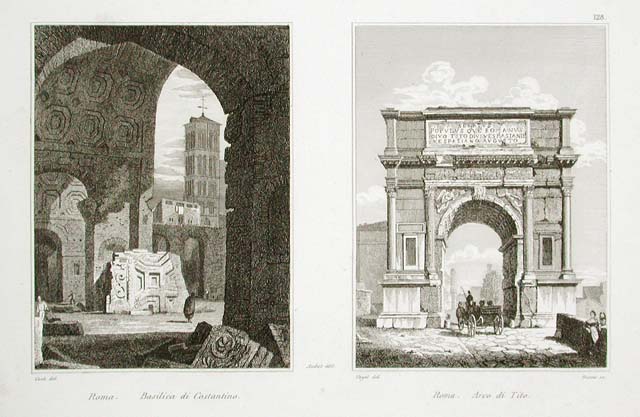 Roma. Basilica di Costantino - Arco di Tito