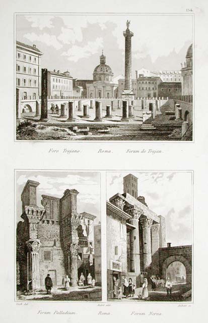 Roma. Foro Trajano - Forum Palladium. Forum Nerva