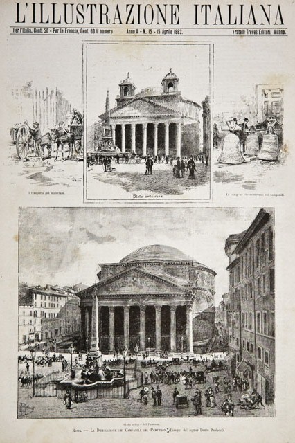 Roma / La Demolizione dei Campanili del Pantheon