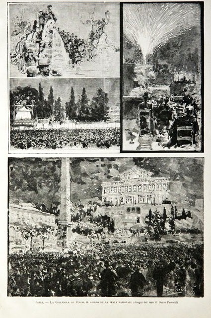 Roma / La Girandola al Pincio, il giorno della festa …