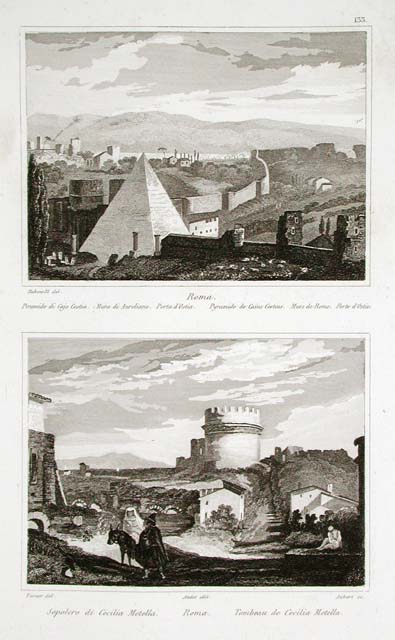 Roma. Piramide di Cajo Cestio . - Sepolcro di Cecilia …