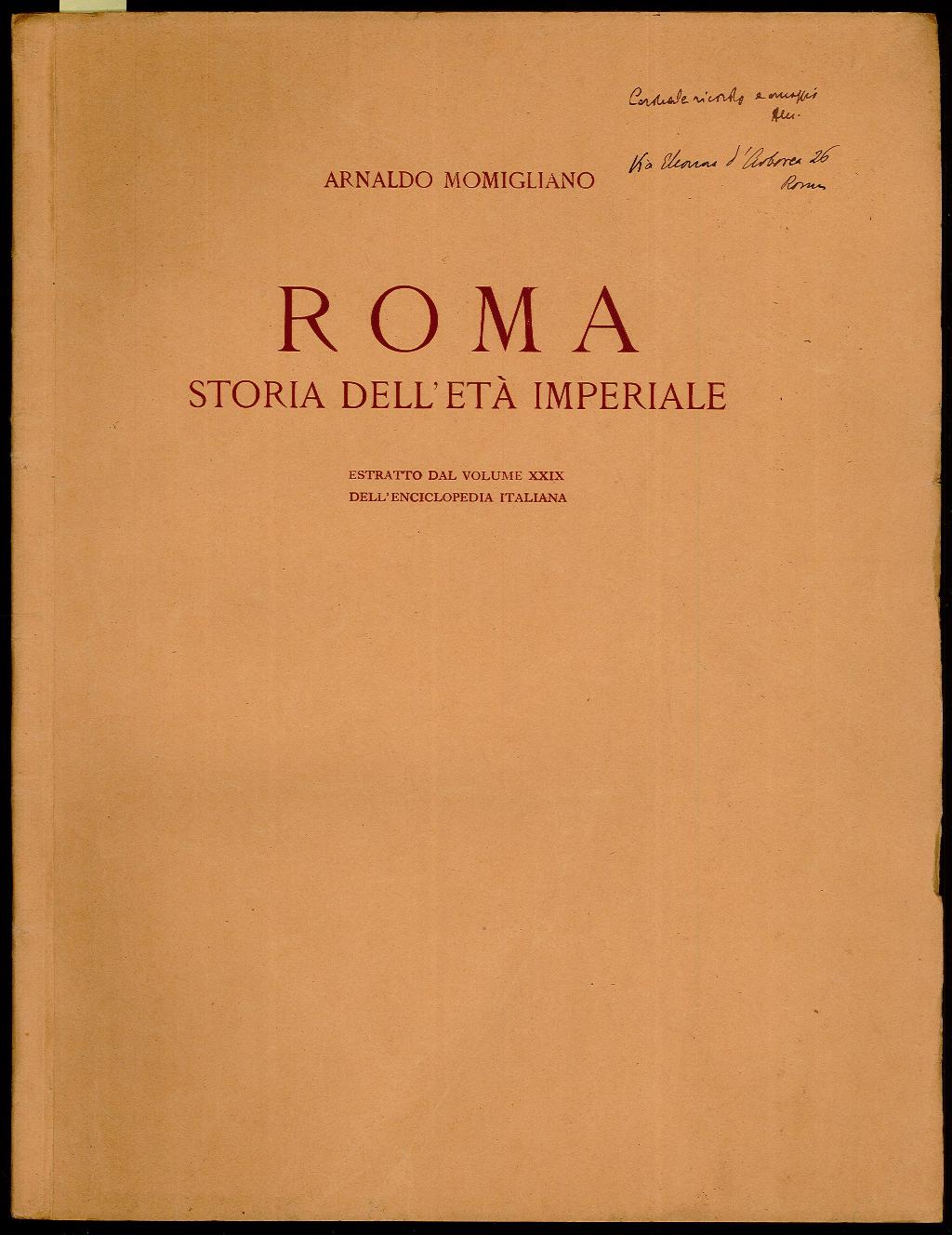 Roma. Storia dell'età imperiale