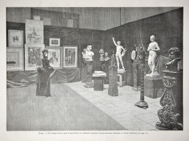 Roma / Una delle nuove sale d’esposizione al Circolo artistico …