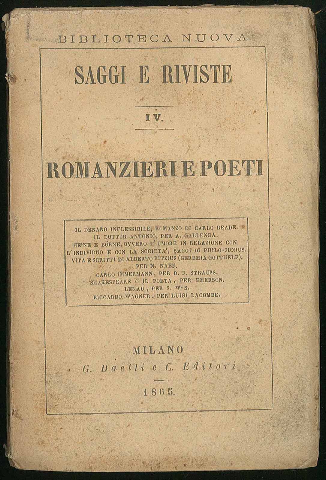 Romanzieri e poeti