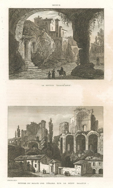 Rome/La Roche Tarpeiene - Ruines du Palais des Cèsar .