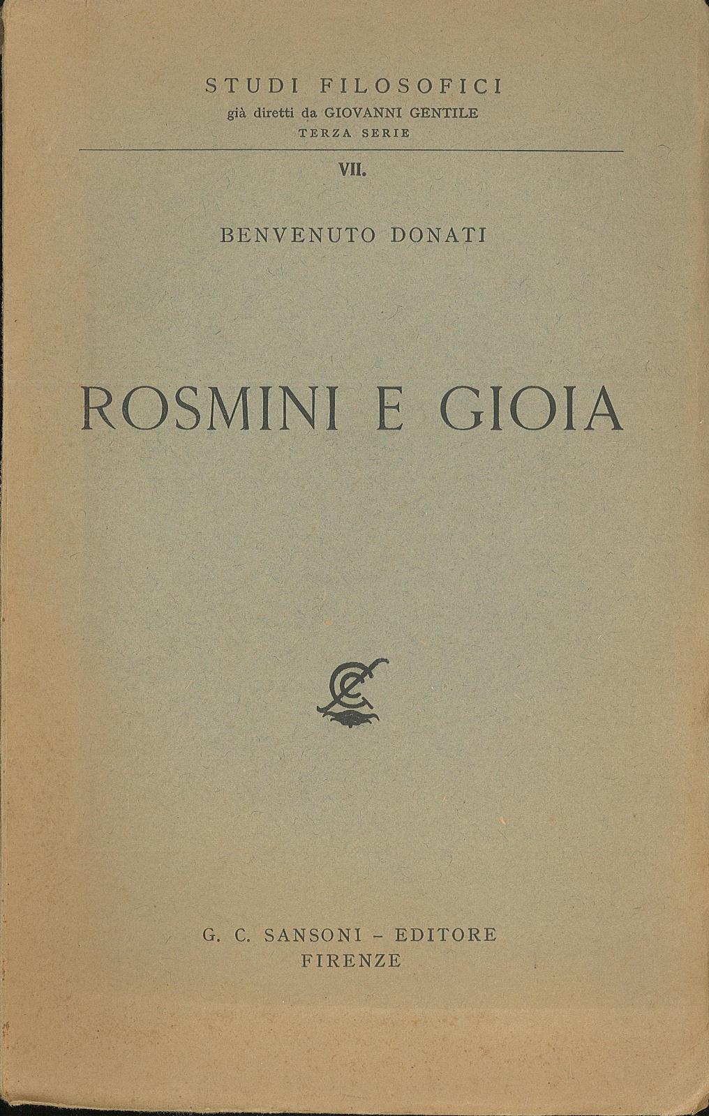 Rosmini e Gioia