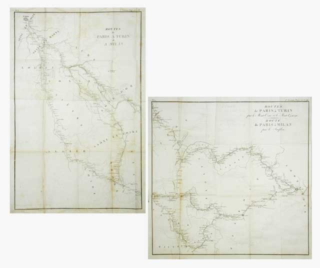 Routes / de / Paris a Turin / et / …