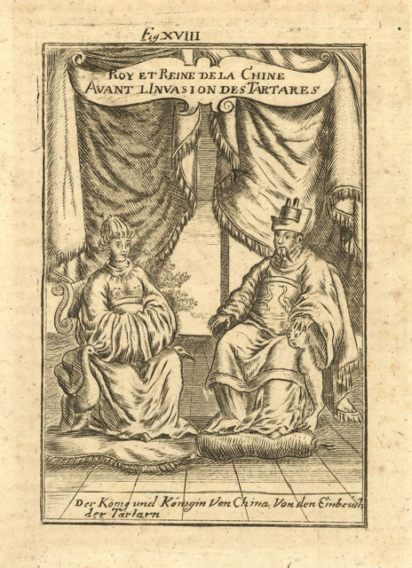Roy et reine de la China avant l'invasion de Tartares