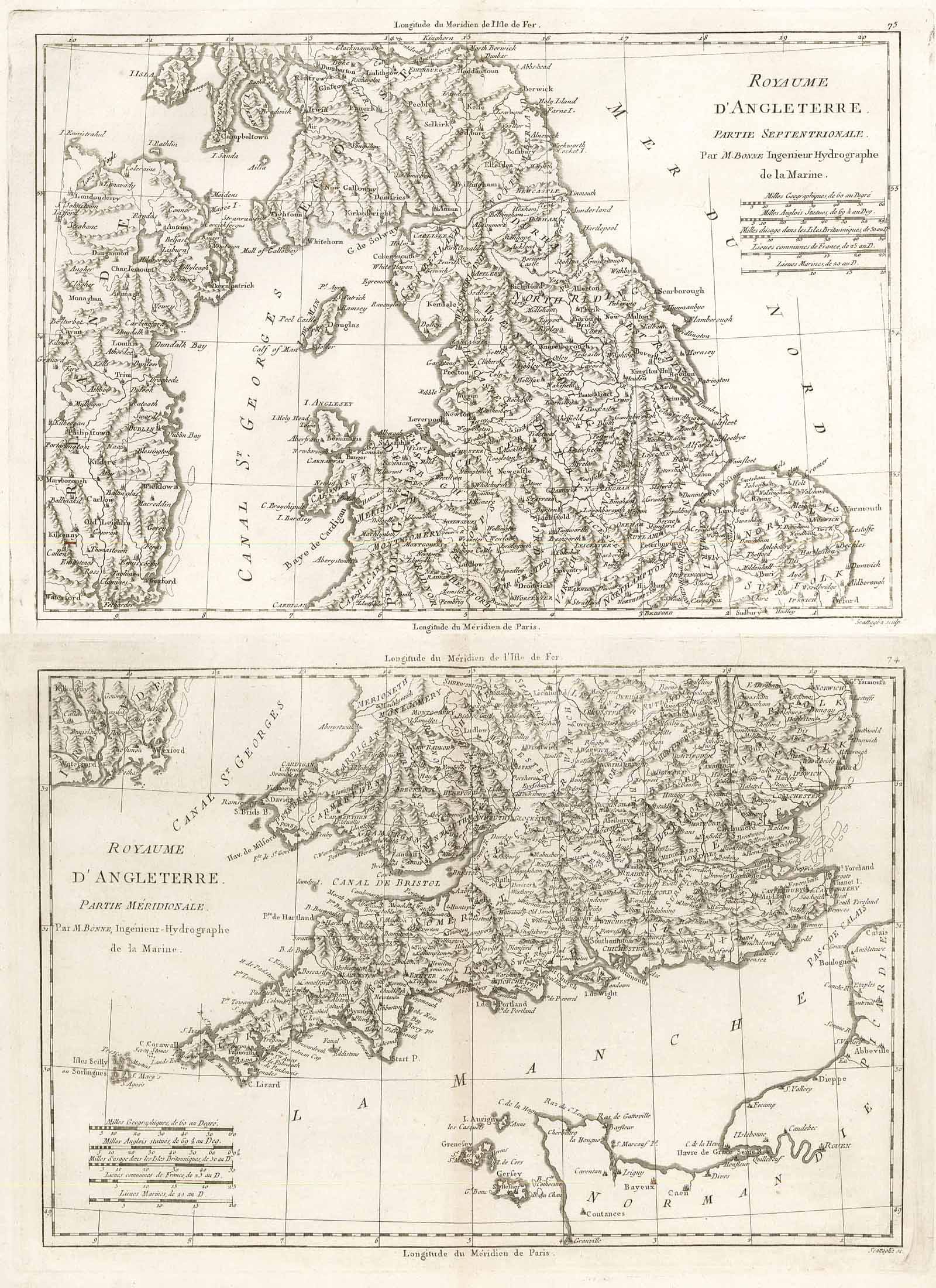 Royaume d'Angleterre Partie Septentrionale e Meridionale