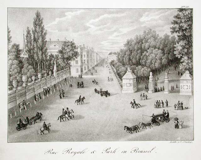 Rue Royale & Park in Brussel