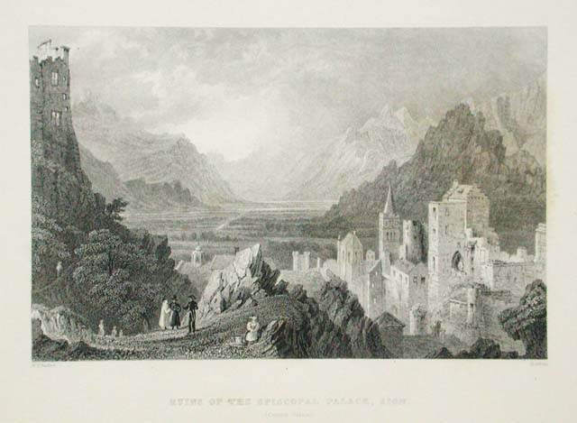 Ruins of the Episcopal Palace, Sion. / (Canton Valais)