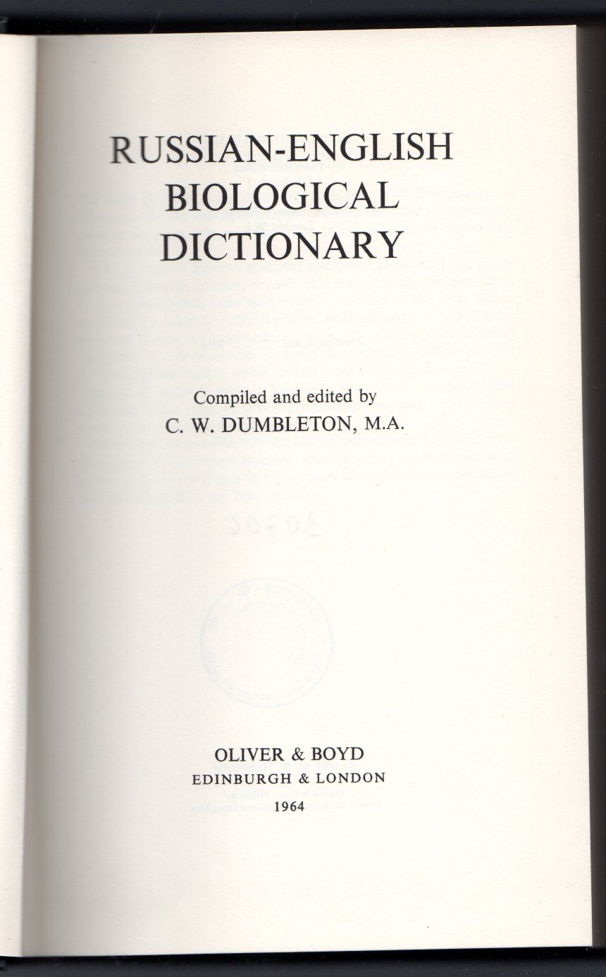 Russian-english biological dictionary