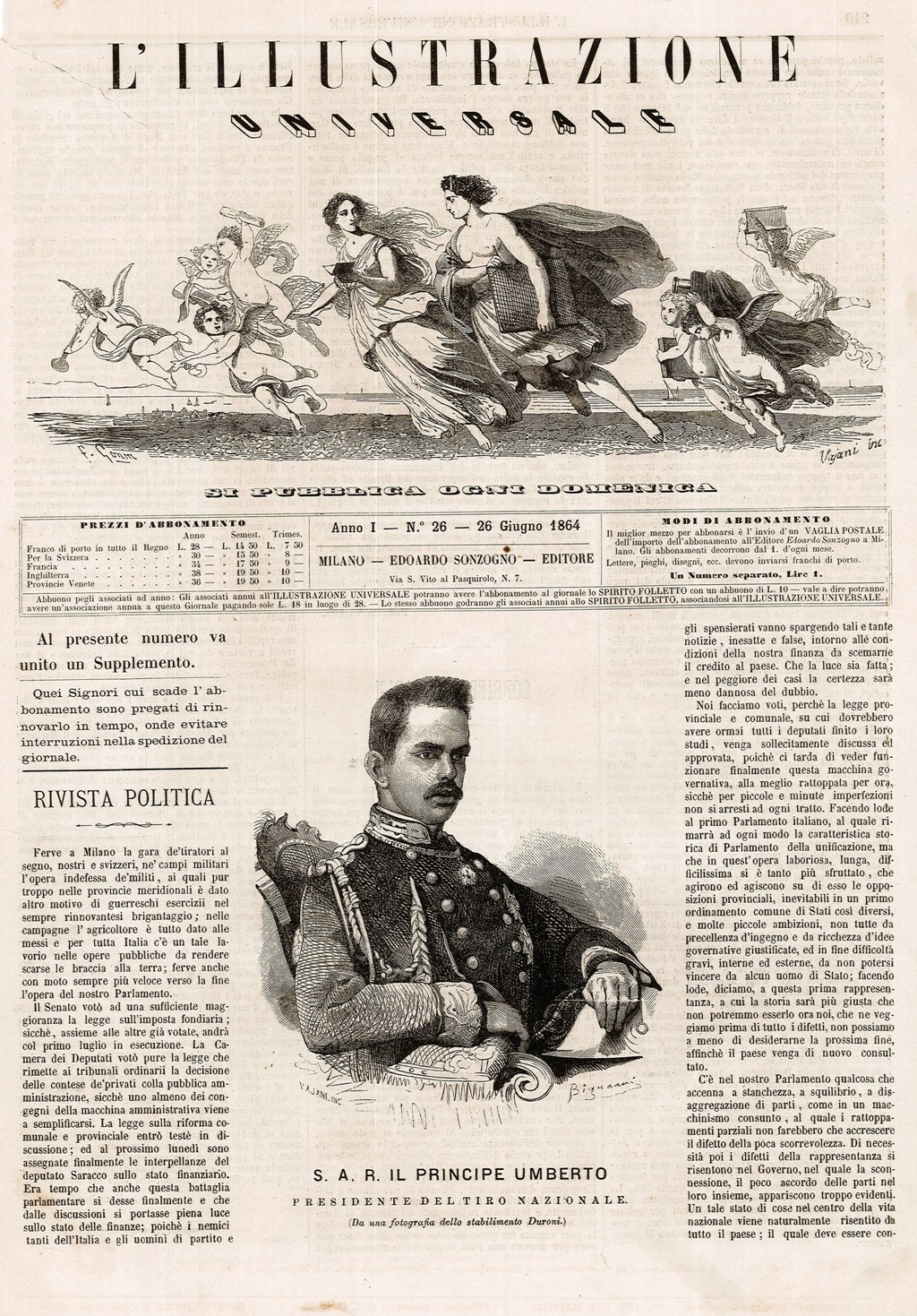 S. A. R. Il Principe Umberto - Presidente del Tiro …