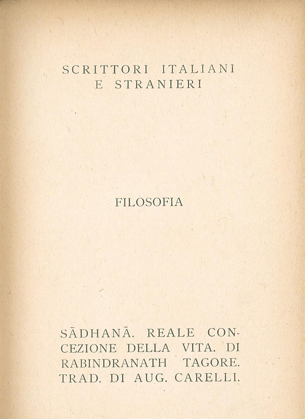 Sadhana reale concezione della vita