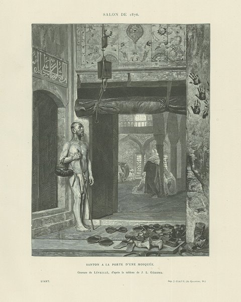 Salon de 1876 – Santon a la porte d’un mosquee