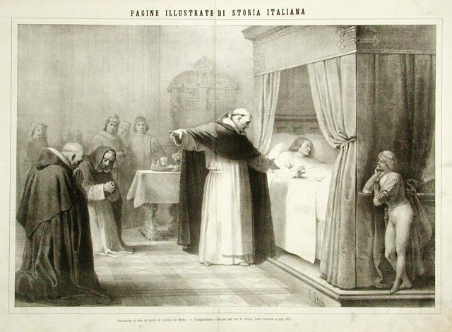 Savonarola al letto di morte di Lorenzo de' Medici