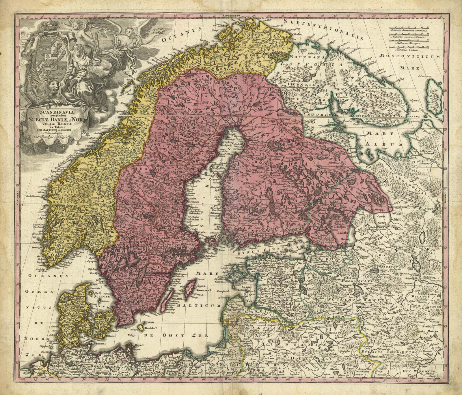 Scandinavia complecten Sveciae Daniae & Norvegiae Regna.